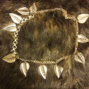 Gold leaf chain belt